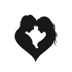 Ornamental Floral Design A classic black and white floral design element featuring elegant, curved leaves and intricate detailing. Perfect for use in decorative borders, logos