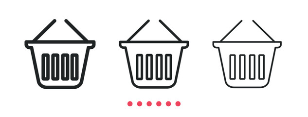 Shopping icon. Thin line icon vector