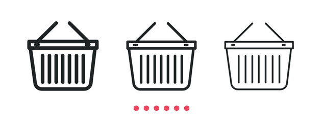 Shopping icon. Thin line icon vector