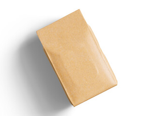 Realistic coffee pouch packagaing 3d render for mockup collection