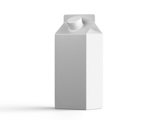 Milk square packaging white color for mockup collection