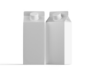 Milk square packaging white color for mockup collection