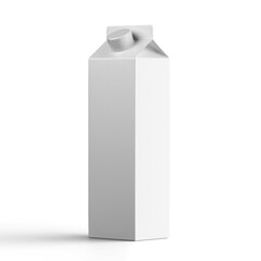 Milk square packaging white color for mockup collection