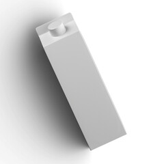 Milk square packaging white color for mockup collection