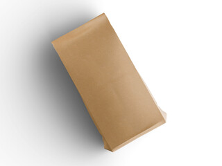 Realistic coffee pouch packagaing 3d render for mockup collection