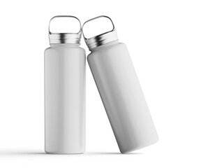 3d render water bottle white color for mockup collection