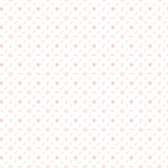 Soft pink floral pattern with delicate leaves and geometric blooms on a light beige background, creating an elegant minimalist texture.