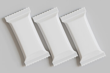 Bar packaging mockup white color 3d rendr