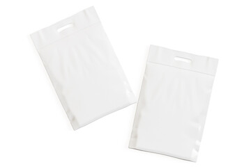 Bag plastic white color 3d render for mockup collection