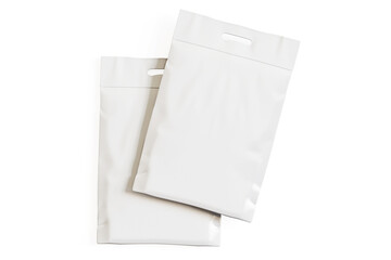 Bag plastic white color 3d render for mockup collection