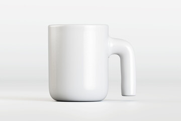 mini mug white color 3d render