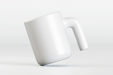 3d render mug or cup white color isolated on background for mockup collection