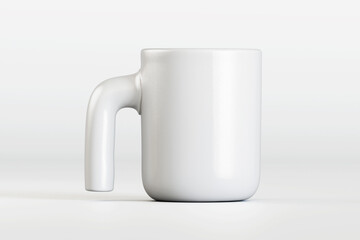 3d render mug or cup white color isolated on background for mockup collection