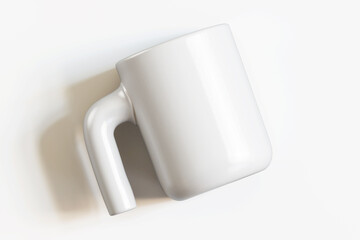 3d render mug or cup white color isolated on background for mockup collection