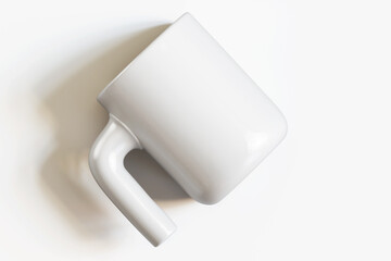 3d render mug or cup white color isolated on background for mockup collection