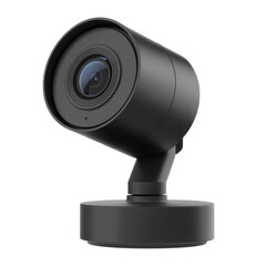 Black Security Camera with Adjustable Mount isolated on a transparent background