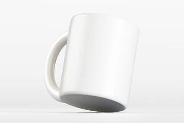 3d render mug or cup white color isolated on background for mockup collection