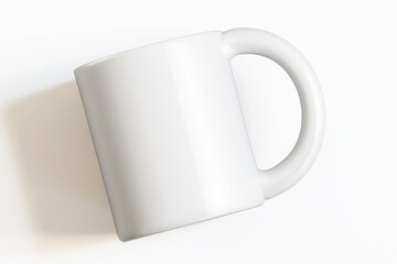 3d render mug or cup white color isolated on background for mockup collection