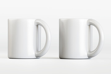 3d render mug or cup white color isolated on background for mockup collection