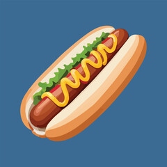 hot dog vector illustration