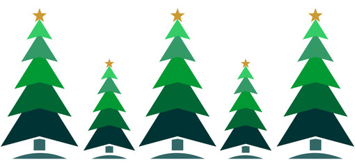 vector fir with green gradient color for christmas day eps 3