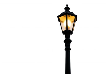 Glowing Lantern Post isolated on a transparent background