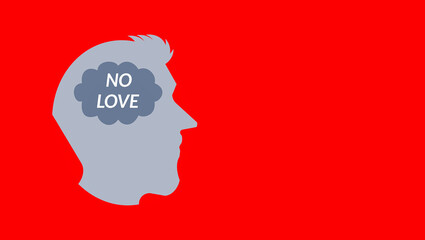 Minimalist illustration of a human head with the text 