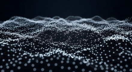 Abstract Digital Visualization of Waves and Particles in a Technology Inspired Conceptual Background