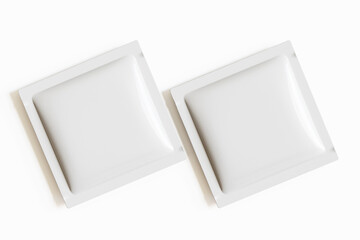 Sachet packaging mockup white color