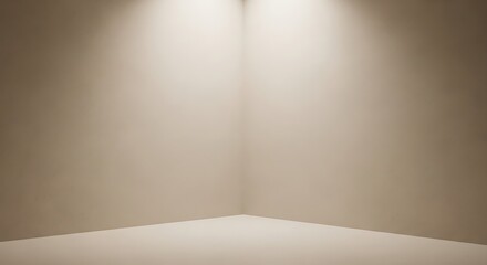 Empty corner with warm lighting ideal for product placement mockup