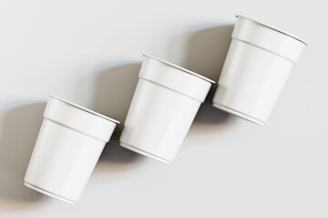 3d Render cup white color for mockup collection