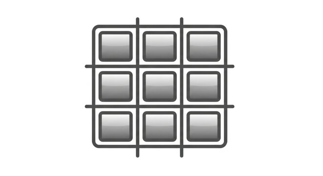 Nine square grid, representing a matrix, table, or layout, suitable for various design and organizational purposes