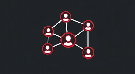 Connected Network - Visualizing Relationships and Communication in a Digital World.
