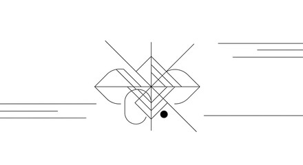 Abstract geometric design with intersecting lines