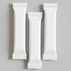 3D Render stick packaging white color isolated on white background for mockup collection
