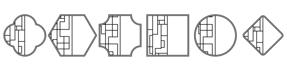 Asian Chinese and Japanese style traditional decorative frame vector. Ideal for oriental culture, border design, and festival decoration themes. elegant scrollwork and classic patterns for text.