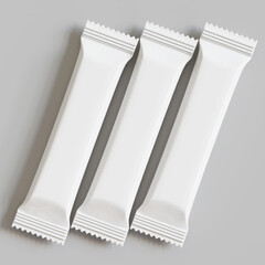 3D Render stick packaging white color isolated on white background for mockup collection
