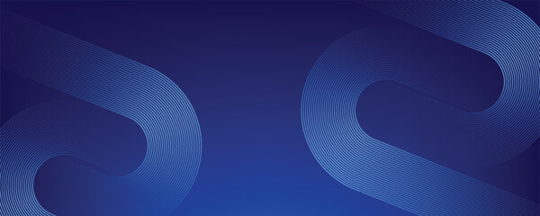 abstract blue technology banner website geometric lines, Modern
