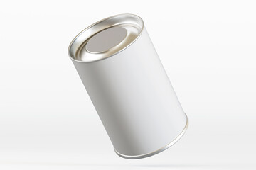 3D Render tea packaging mockup white color