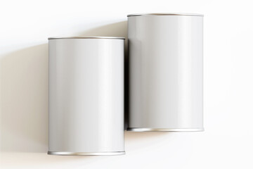 3D Render tea packaging mockup white color