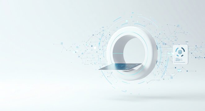 Medical scanner with digital network visualization