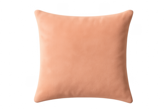 Orange peach decorative pillow accenting home interior decor