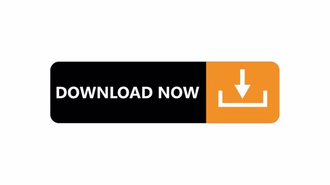 Download now file button sign animation on transparent background, download button icon sign animated.