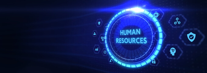 Business, Technology, Internet and network concept. Human Resources HR management concept. 3d illustration