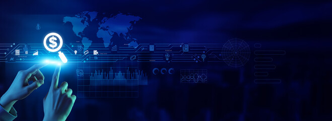Auditor touching an audit icon ensures verification, compliance, financial review, transparency, accountability, monitoring, assurance, governance, standard, accuracy, and performance improvement.