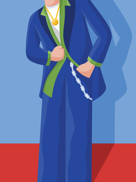 Award Outfit Blue flat illustration