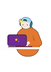 Boy on laptop