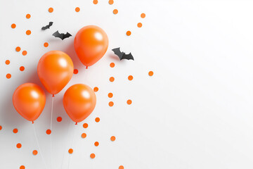 오렌지색과 검은색 풍선 다발