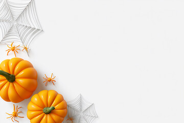 거미줄과 호박 장식이 모서리에 배치된 이미지