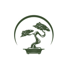 bonsai logo icon vector element design template